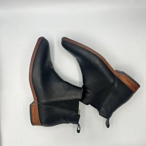 Nisolo Sz 9 Eva Everyday Chelsea Black Leather Boots