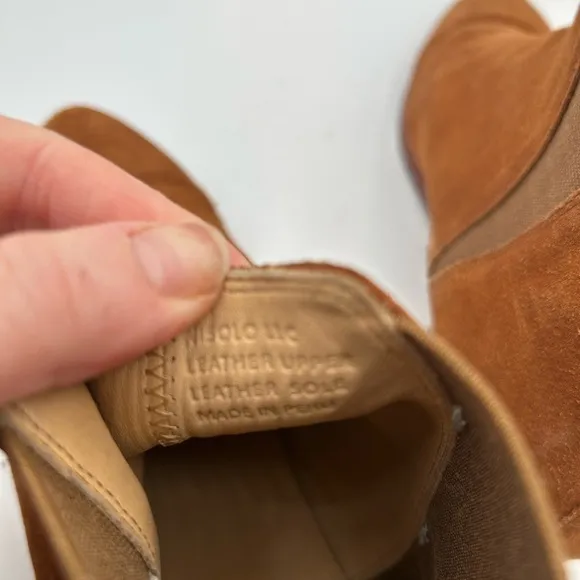 Nisolo Womens Nutmeg Suede &amp; Leather Chelsea Every Day Boots Booties Size 9