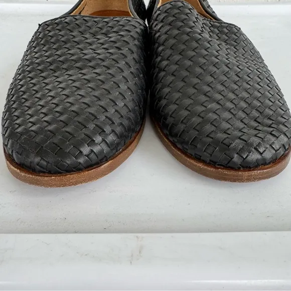 Nisolo Woven Slip-On Loafers Flats Black size 10
