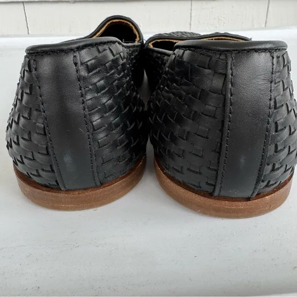 Nisolo Woven Slip-On Loafers Flats Black size 10