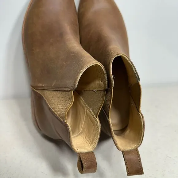 Nisolo Womens Size 7,5 Eva Everyday Chelsea Leather Boots in Almond