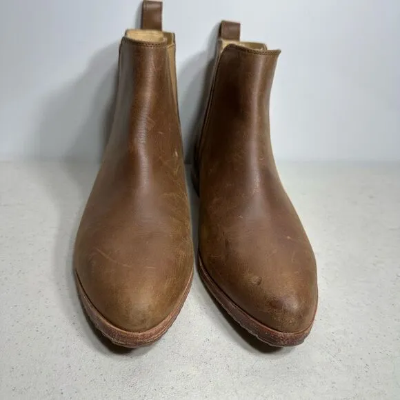 Nisolo Womens Size 7,5 Eva Everyday Chelsea Leather Boots in Almond