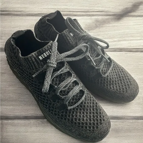 NOBULL Black Sneakers with Textured Knit Upper