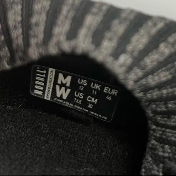 NOBULL Black Sneakers with Textured Knit Upper
