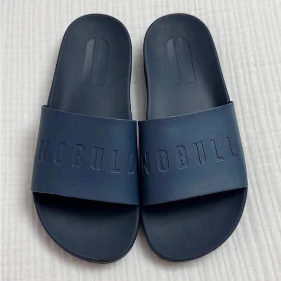 NoBull Navy Blue Slides Women’s Size 9.5 Men’s Size 8 Casual Slip On Sandals