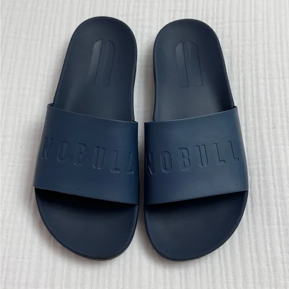 NoBull Navy Blue Slides Women’s Size 9.5 Men’s Size 8 Casual Slip On Sandals