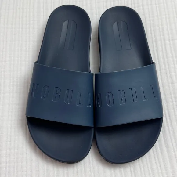NoBull Navy Blue Slides Women’s Size 9.5 Men’s Size 8 Casual Slip On Sandals