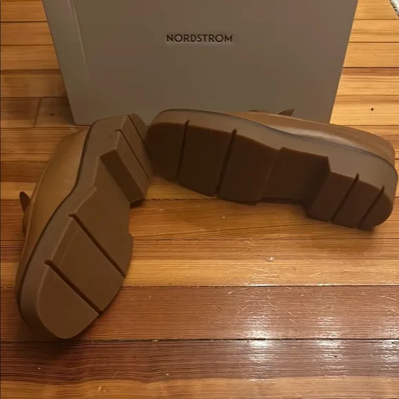 Nordstrom Brown Loafers with Woven Detail
