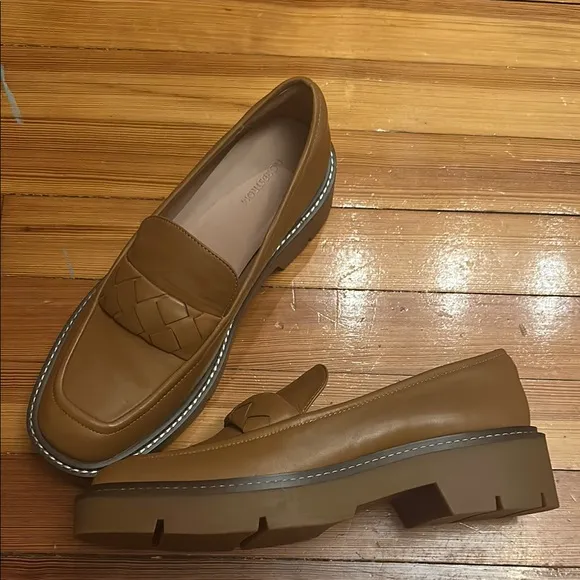 Nordstrom Brown Loafers with Woven Detail