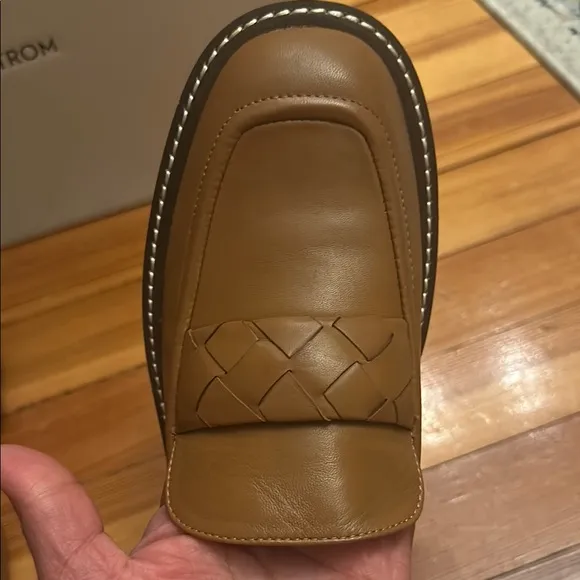 Nordstrom Brown Loafers with Woven Detail