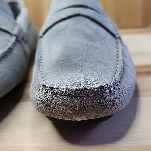 NORDSTROM GRAY DRIVING LOAFERS MENS 10.0 MADE BRAZIL NWOB ELEGANT