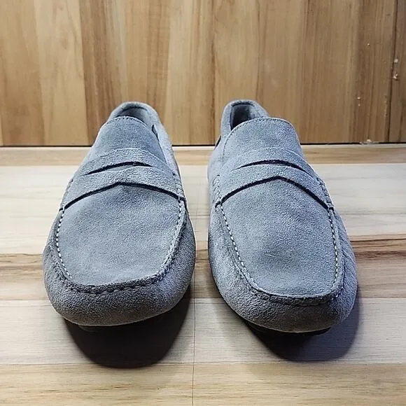 NORDSTROM GRAY DRIVING LOAFERS MENS 10.0 MADE BRAZIL NWOB ELEGANT
