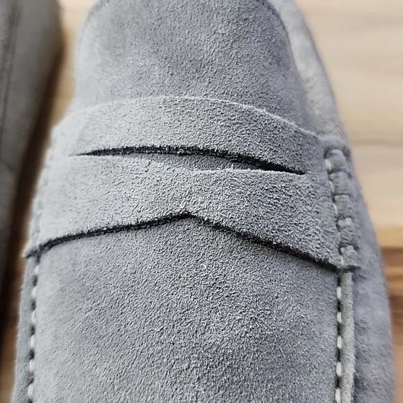NORDSTROM GRAY DRIVING LOAFERS MENS 10.0 MADE BRAZIL NWOB ELEGANT