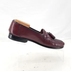 Nordstrom KAPPA Brown Leather Woven Tassel  Slip On Shoes Loafers Men's Sz 9D