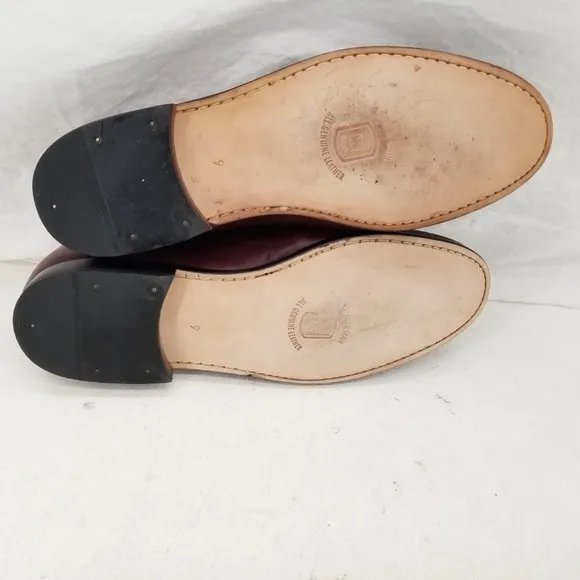 Nordstrom KAPPA Brown Leather Woven Tassel  Slip On Shoes Loafers Men's Sz 9D