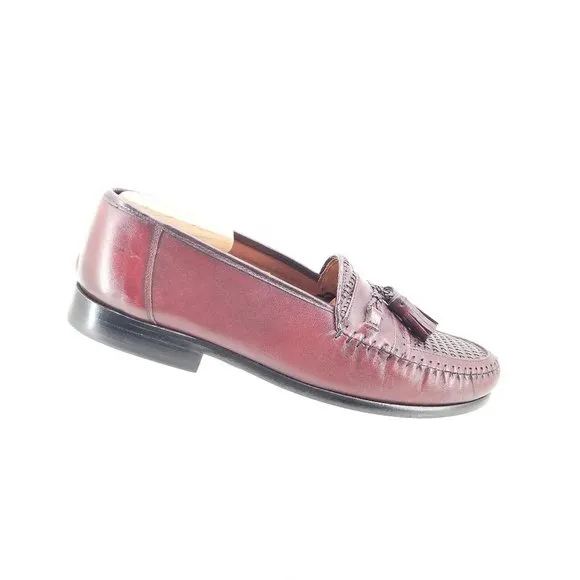 Nordstrom KAPPA Brown Leather Woven Tassel  Slip On Shoes Loafers Men's Sz 9D