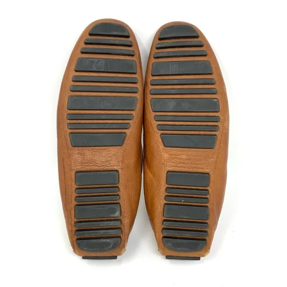 Nordstrom Men’s Driving Penny Loafer Natural Tan Leather Shoes Size 10