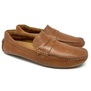Nordstrom Men’s Driving Penny Loafer Natural Tan Leather Shoes Size 10