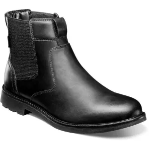 Nunn Bush Mens 1912 PT Chelsea Black Mixed Media Leather Chelsea Boots NWOB