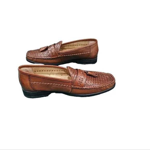 Nunn Bush Mens Brown  Leather  Loafers size 8W