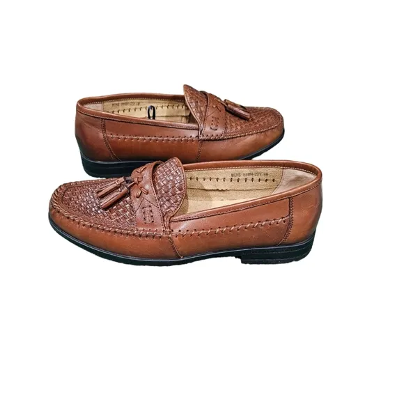 Nunn Bush Mens Brown  Leather  Loafers size 8W