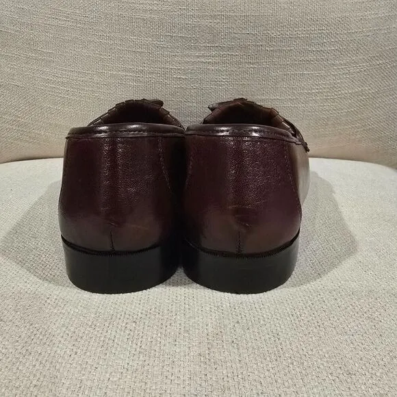 NUNN BUSH Mens Loafers Dress Tassel Brown Flex Leather Sz 9M Preppy Academia