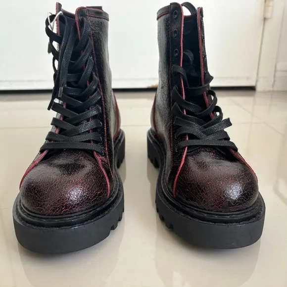 NWB‼️ JUST CAVALLI Leather combat boots Size US 5.5/ EU 36
