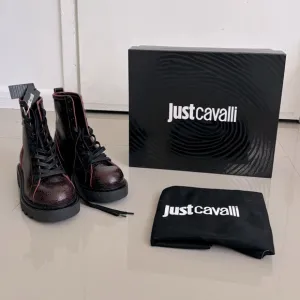 NWB‼️ JUST CAVALLI Leather combat boots Size US 5.5/ EU 36