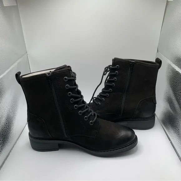 NWB Selena 06 JOSEF SEIBEL women’s combat Nubuck leather boots 38 US 7.5 2057