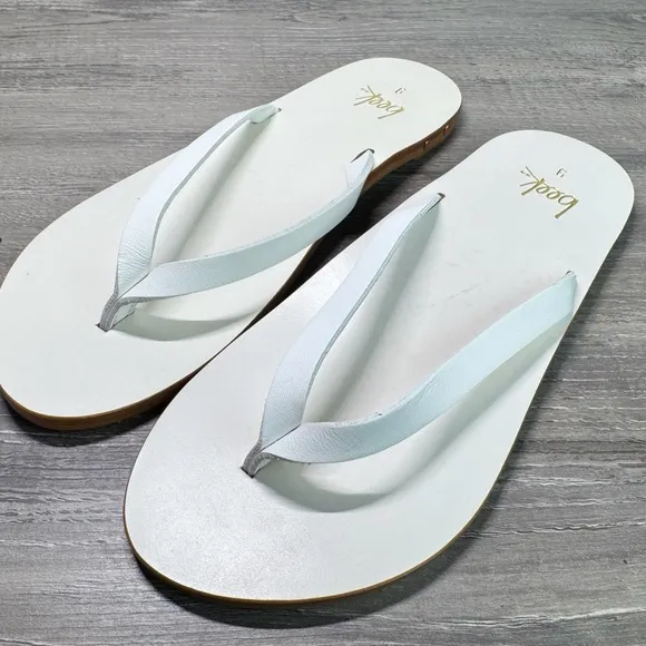 NWD- Beek Seabird Women's handmade white leather sandals size 9 $169-