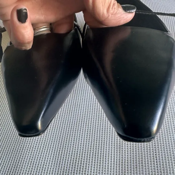NWD IRENE  Flat size 11 Larroudé Womens Black Pointed Toe Mary Jane Flats