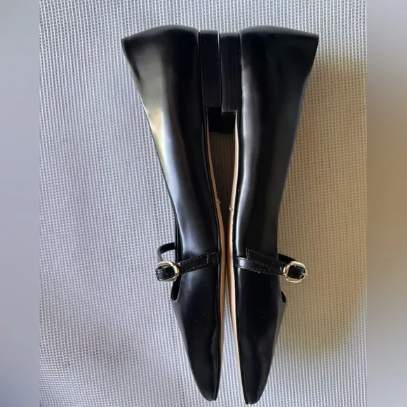 NWD IRENE  Flat size 11 Larroudé Womens Black Pointed Toe Mary Jane Flats