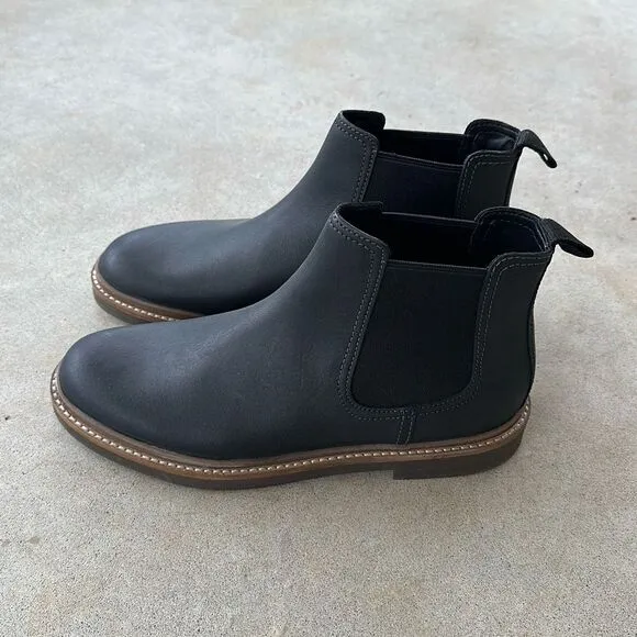 NWOB Clarks BushAcre Chelsea Black Boots Men’s Size 10