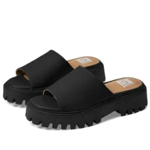 NWOB DV Dolce Vita Liliah Lug Sole Platform Slide Sandals in Black Size 8