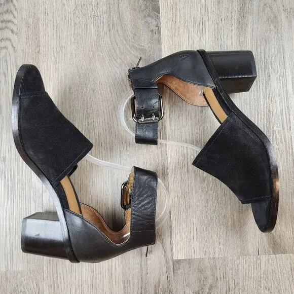 NWOB Frye Brielle Suede Leather Ankle Strap Sandals size 8