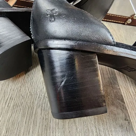 NWOB Frye Brielle Suede Leather Ankle Strap Sandals size 8