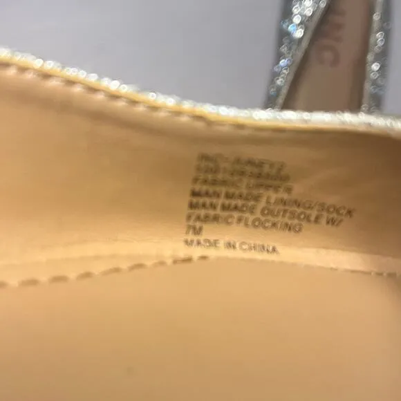 NWOB I.N.C. International Concepts Juney Rhinestone Flats Glam Flats zt. 7