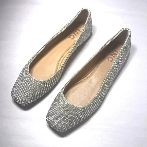 NWOB I.N.C. International Concepts Juney Rhinestone Flats Glam Flats zt. 7