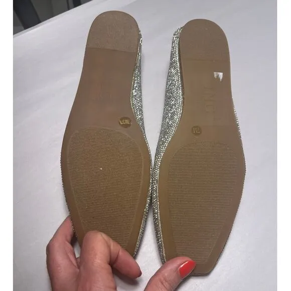 NWOB I.N.C. International Concepts Juney Rhinestone Flats Glam Flats zt. 7