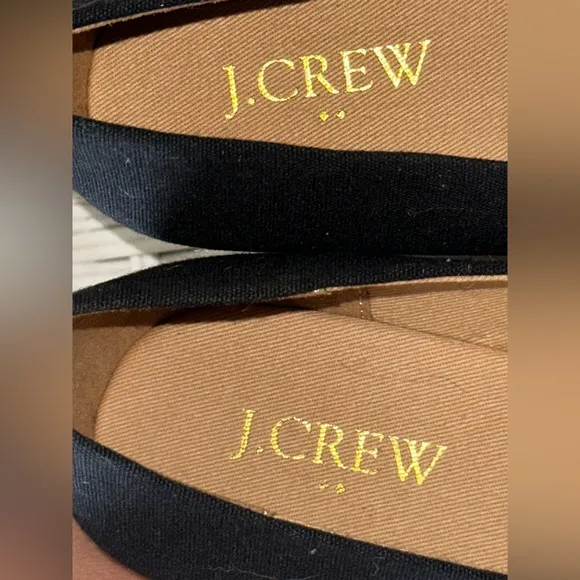 NWOB    J. Crew Black and Tan Wedge Espadrilles