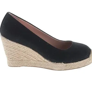NWOB    J. Crew Black and Tan Wedge Espadrilles