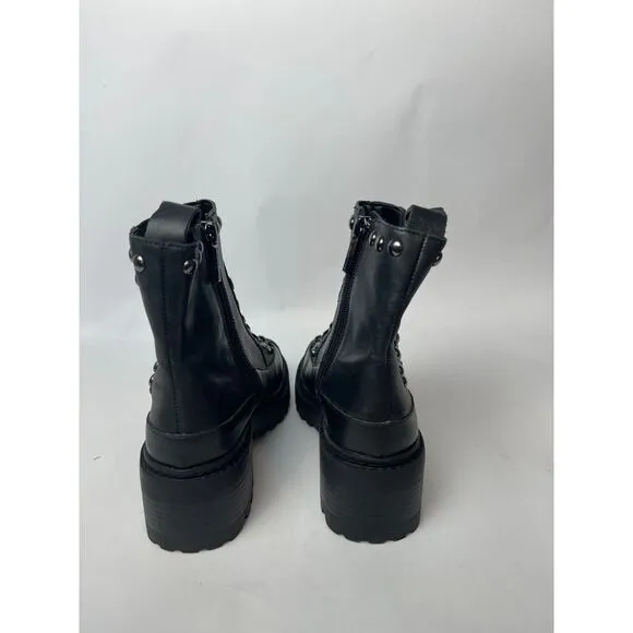 NWOB Karl Lagerfeld Studded Combat Boots - Chunky, Size 5M Adams whimsy goth