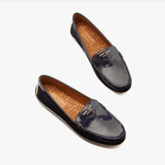 NWOB Kate Spade Deck Blue Patent Mocassins