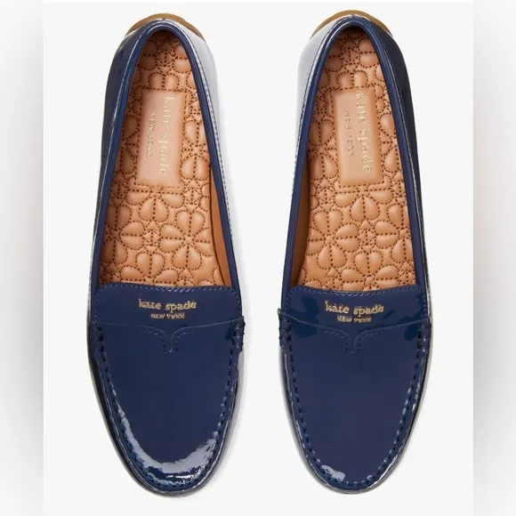 NWOB Kate Spade Deck Blue Patent Mocassins