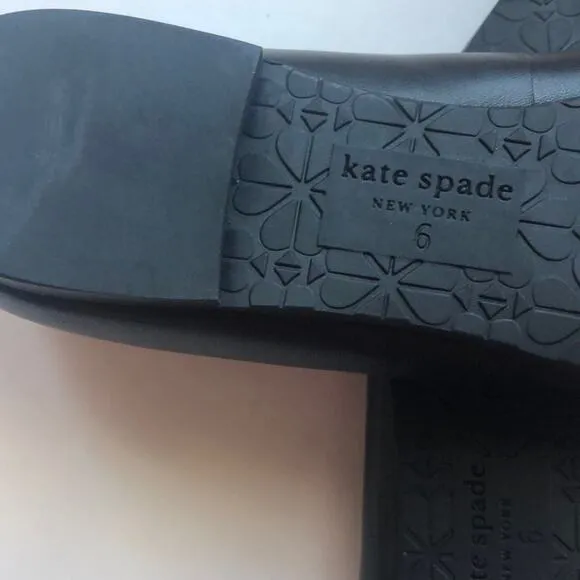 NWOB Kate Spade Lenora Pointy Flats Sz 6 in Black Leather