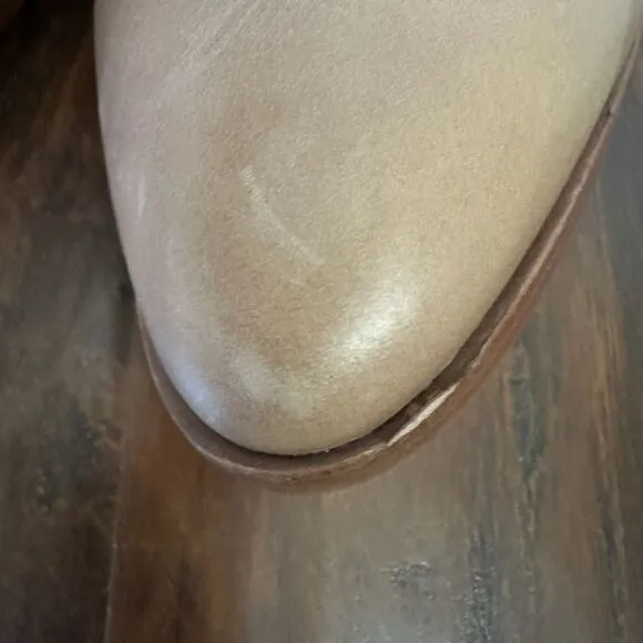 NWOB NISOLO Emma d'Orsay Oxford Flats in Almond Leather US 8