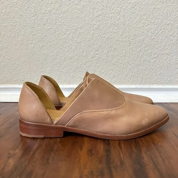 NWOB NISOLO Emma d'Orsay Oxford Flats in Almond Leather US 8