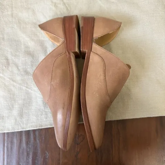 NWOB NISOLO Emma d'Orsay Oxford Flats in Almond Leather US 8