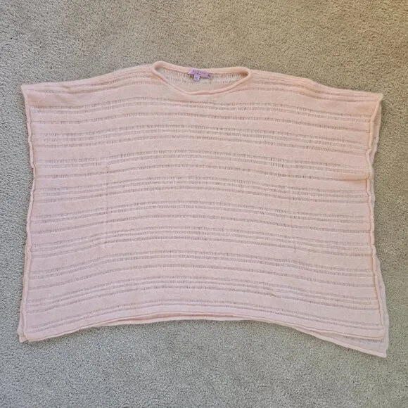 NWOT Calypso St. Barth Cashmere Poncho peach pink
