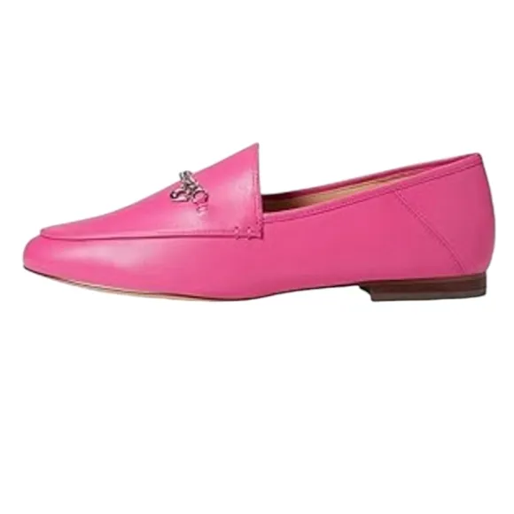 NWOT COACH Hanna Leather Loafer Bright Fuchsia Size 9B